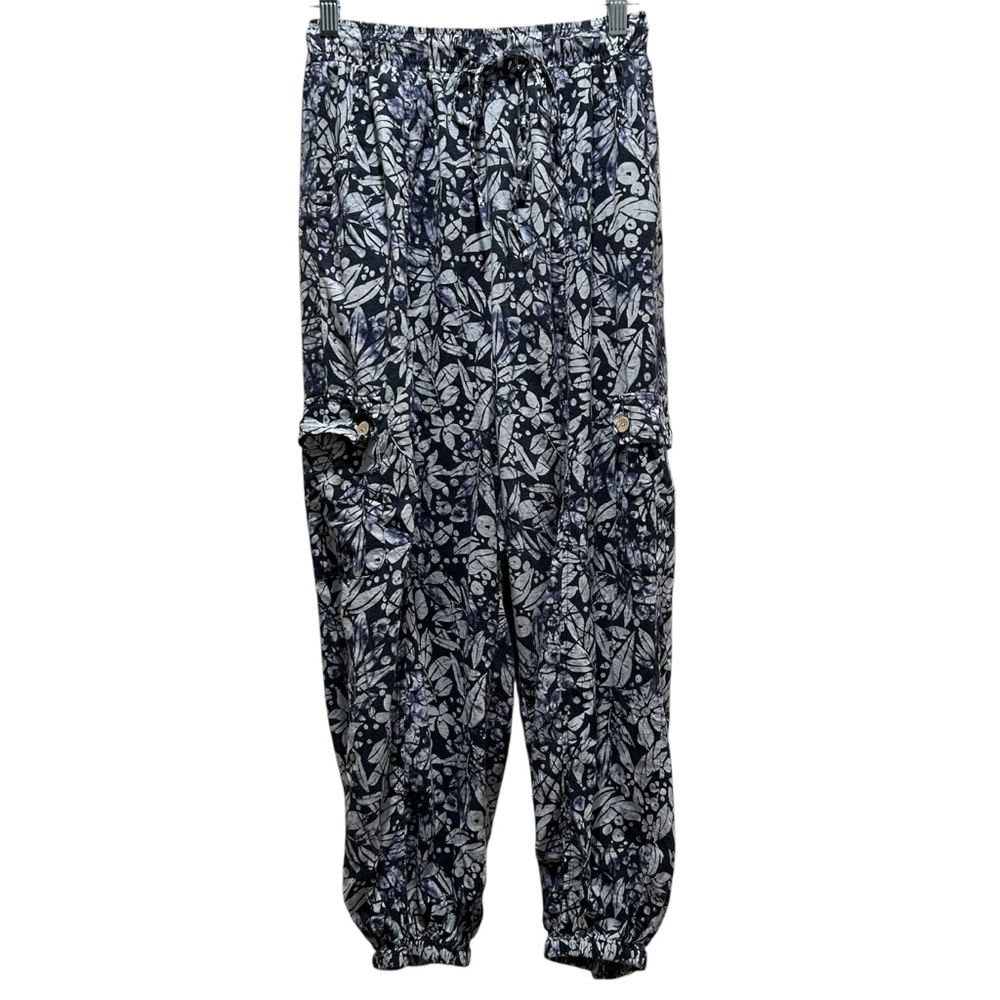 Christian Siriano Jogger Pants LInen Blend with Cargo Pockets - Small